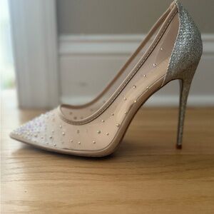 Mesh Rhineston High Heels Sz 10